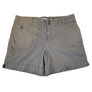 Dakota Blue Chino Mid Rise Women's Khaki Shorts Size 16‎